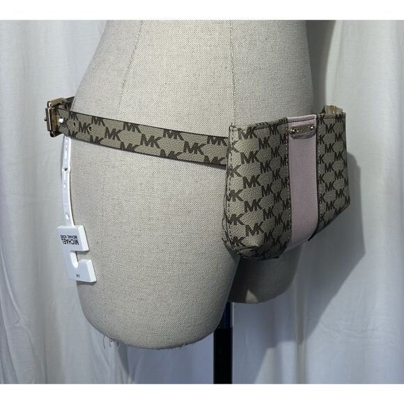 Michael Kors Fanny Pack Logo Waist Belt Bag Pink 556137 Womens S/M - Picture 2 of 6